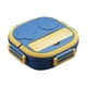 thumbnail image 1 of Fiambrera Para Niños, Almacenamiento De Cubiertos, Fiambrera Aislada Bento Reutilizable Para Picnic Azul, Tres Rejillas, 1 of 3
