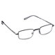 thumbnail image 2 of Equate Unisex Jordan Rectangular Reading Glasses with Case, 2 of 3