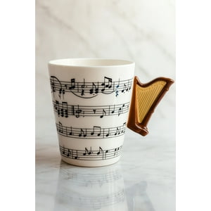 Decostilo - Taza Con Diseño Musical Y Arpa En 3D
