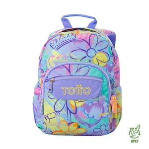 Mochila Escolar Para Niña Notebook 10"" Tempera Morado Totto