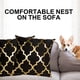 thumbnail image 5 of Juego de 2 fundas de almohada decorativas negras y doradas de 45 x 45 cm. Ideal para sofá, sala de estar, decoración del hogar., 5 of 5