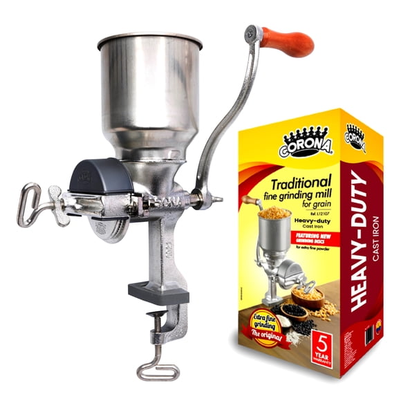 Molinillo de maíz Grain Mill Corona manual con tolva alta