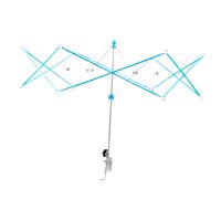 Magideal - Paraguas Enrollador De Hilo Rápido, Soporte Para Hilo De Tejer, Práctico Soporte Para Bobinado, Máquina Herramienta Para Tejer, Costura De Cumpleaños Azul