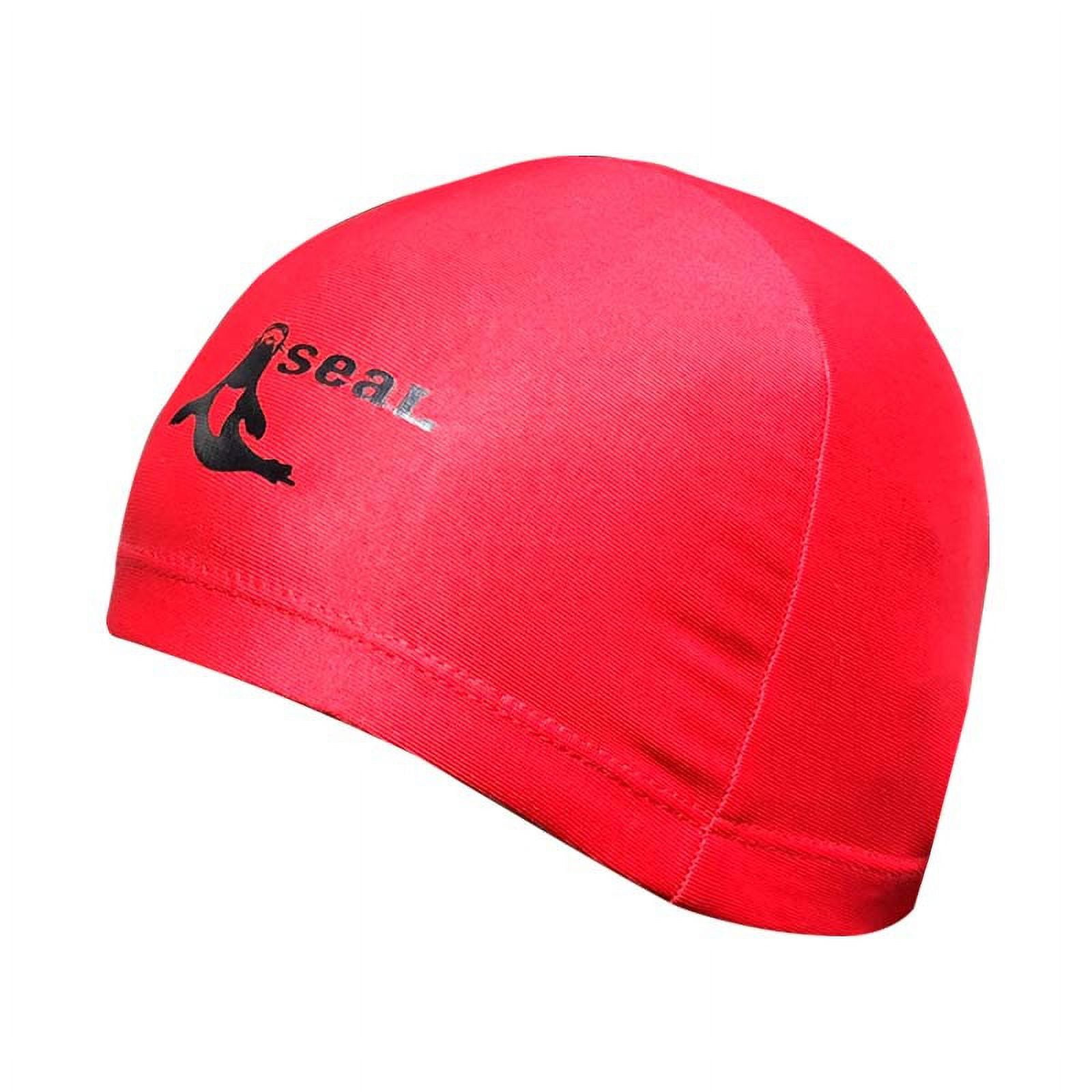 Seal - Gorra De Natacion Lycra Rojo Para Adulto Talla Unica