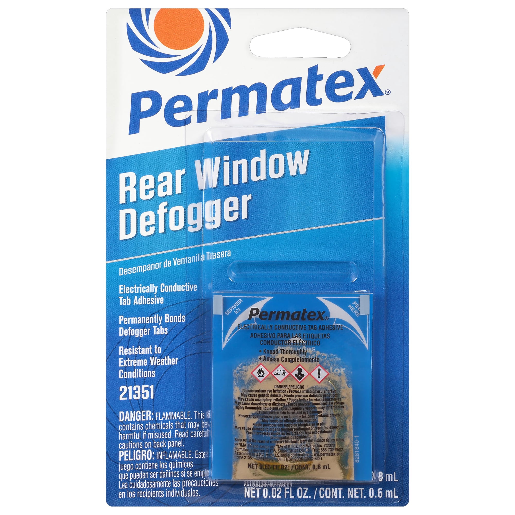 Permatex 21351 Adhesivo Conductivo Eléctrico Para Pestañas Del Desempañador De Vidrio Trasero