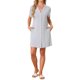thumbnail image 2 of INSPIRE CHIC Camisones de Mujer con Botones, Camiseta de Dormir de Manga Corta, Camisón, Vestido de Pijama con Bolsillos M Gris Flor, 2 of 6