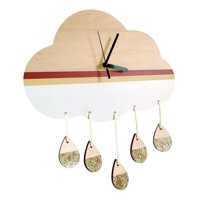 Bothyi - Lindo Reloj De Pared Nube Gota De Lluvia En Forma Silencio Para Dormitorio Decoración De Niños B