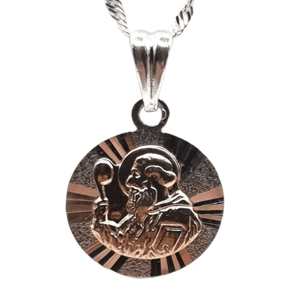 Collar San Benito con Baño de Oro en Plata 925