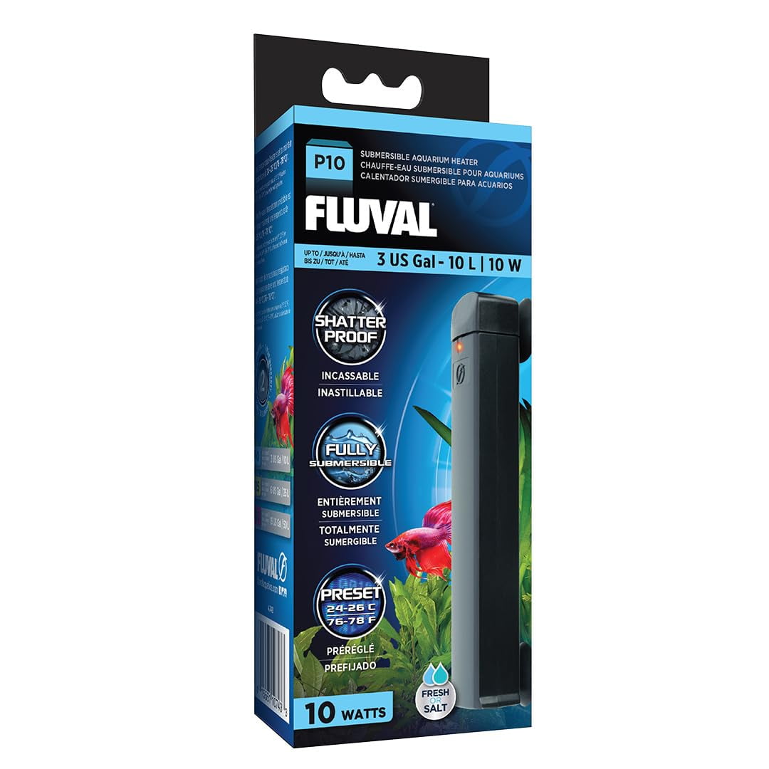 Calentador De Acuario Fluval P10 Sumergible 10w Para Nano Acuario De 11l