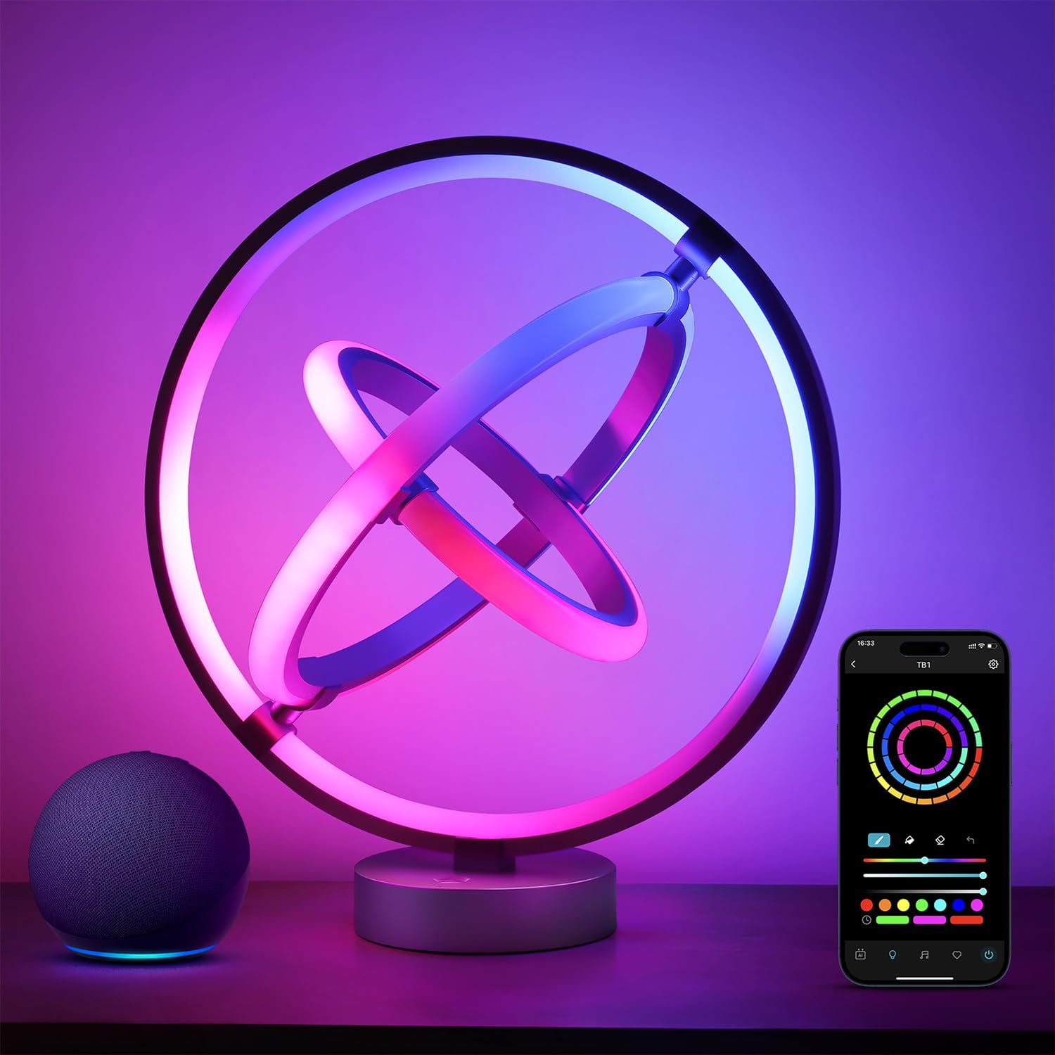 Lámpara Inteligente Lepro Tb1 Ai Con Cambio De Color Rgb, Wifi Y Bluetooth