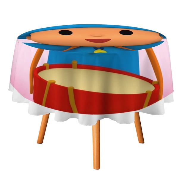 Pocoyo Mantel Redondo con Estampado Icónico de Temática, Se Adapta a la Mayoría de Mesas, Fácil de Cuidar, Regalo Perfecto para Aficionados, Amigos y Familia.180cm