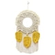 thumbnail image 2 of Tapiz para colgar en de macramé, decoración tejida, adorno decorativo hecho de Boho, artesanía, borla bohemia para decoración Amarillo, 2 of 5