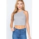 thumbnail image 1 of Saronite Top Corto Básico de Tirantes con Cuello Halter, Gris Jaspeado Claro (para Mujer), 1 of 4