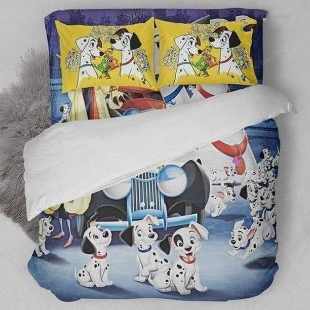 Dalmatians Bed Sheets Print Duvet Cover Quilt Set Soft Bedding Set3-Piece Bedding Set (1 Duvet Cover + 2 Pillow Shams)