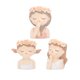thumbnail image 3 of Maceta De Cabeza Femenina Retrato Lindo Jardinera De Bonsai Suculenta 3PCS, 3 of 5