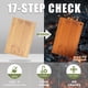 thumbnail image 2 of Juego de tablas para cortar CASAFIT de bambú orgánico, 3 piezas, con canal para jugos, 2 of 8