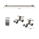 thumbnail image 2 of Set Barras para Cortina Doble 16/19 Mm Extensible 120-210 Cm A Techo Bronce Cónico, 2 of 2