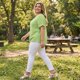 thumbnail image 4 of GRACE & GRANDEUR Camisas de Mujer Tallas Grandes Cuello Mao Cuello en V Manga Corta hasta el Codo Blusas con Botones Textuales con Bolsillo 4X Verde Claro, 4 of 7