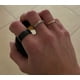 thumbnail image 5 of Anillo Titanio Juveniles Black Space Acero Quirurgico Inoxidable Matte opaco  curvo/ 12, 5 of 5
