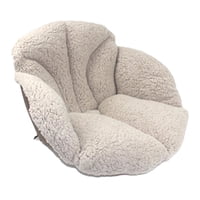 Magideal - Cojín De Felpa Para Silla De Oficina Con Soporte Lumbar, Cómodo Y Cálido Cojín Para Silla De Escritorio, Cojín Para Asiento De Ordenador, Dormitorio Caqui