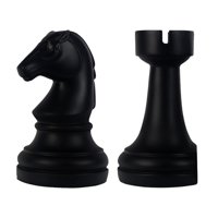 Magideal - Juego De 2 Sujetalibros De Ajedrez, Divisores De Tapones Negros, Estatua De Resina, Sujetalibros Para Libros Pesados, Decoración Única Para Decoración