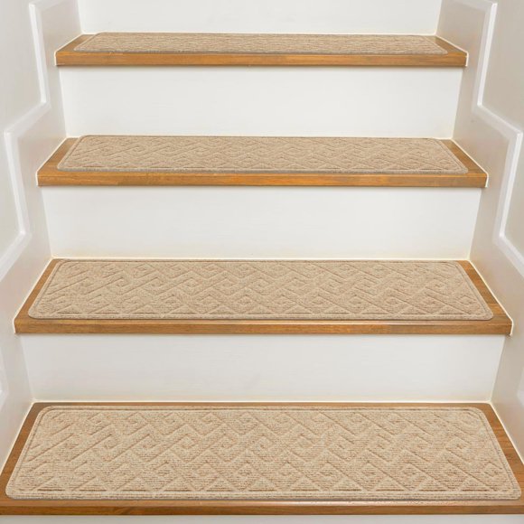 Alfombrillas antideslizantes para escalones KOOTETA 20 x 76 cm, poliéster, 15 unidades