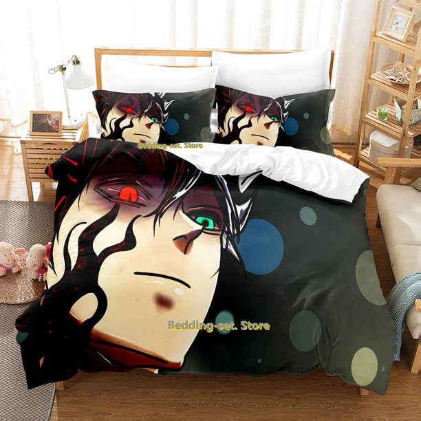 New Black Clover Bedding Set Single Twin Full Queen King Size Bed Set Adult Kid Bedroom Duvetcover Sets 3D Anime Bed Sheet Set Bed Sheets