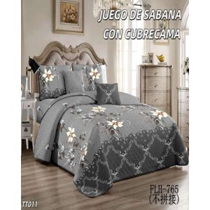 Genérico - Sabana Con Cubrecama Plaza Y Media