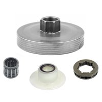 Magideal - 4 Piezas Embrague Tambores Piñón Kit Accesorio De Acero Endurecido Incluye Rodillo Cojinete Engranaje Gusano Adecuado Para Reemplazo De Partes Y Reparación De Motosierra