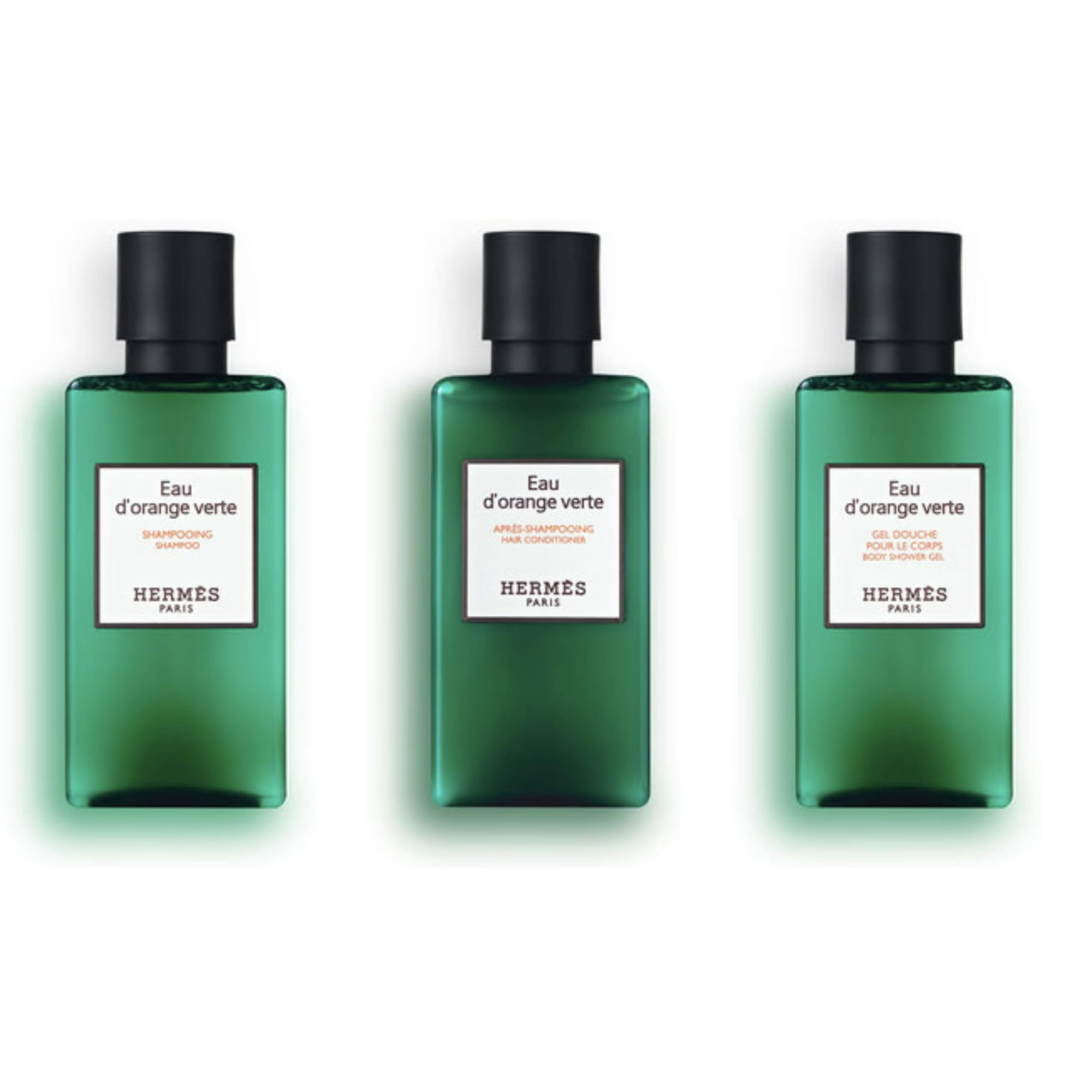 Set de amenidades Hermes Eau d'Orange Verte Gel de ducha 80 ml x3