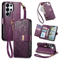 Funda Foxdock Cartera De Piel Sintética Para Foxdock Samsung Galaxy S26 Ultra – Resistente A Golpes, Rfid – Púrpura