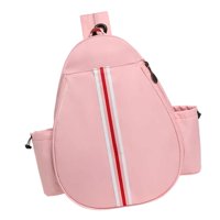 Magideal - Bolsa De Tenis Mochila Portátil Con Cremallera Suave Para Exteriores Equipos De Deportes Al Aire Libre Adultos Multifuncionales Gran Capacidad Bádmint Rosa