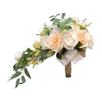 Magideal - Ramo En Cascada Artificial, Ramo En Cascada Para , Boda, Suministros De Despedida De Soltera, Decoraciones , Beige Beige-2