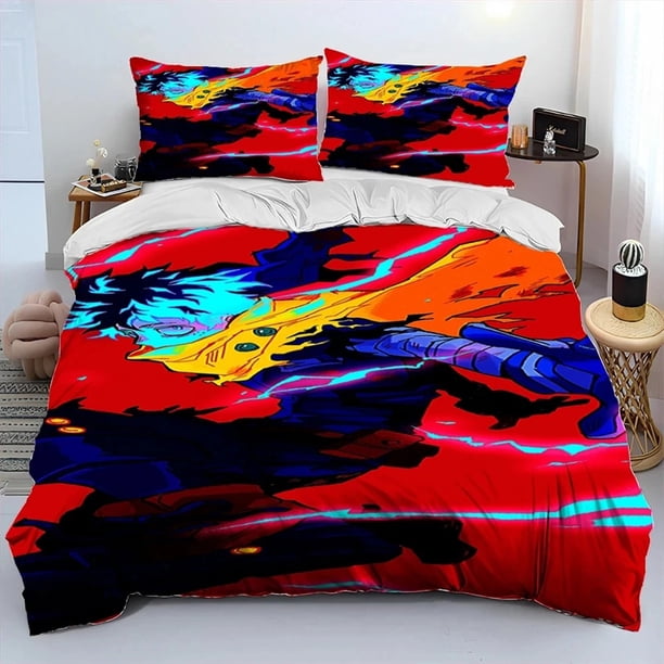 Anime My Hero Academia Izuku Deku Bedding Set Boys Girls Duvet Cover Pillowcase Bed Kids Adult
