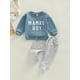 thumbnail image 3 of Baby Boys "MAMA'S BOY" Print Outfit - Long Sleeve Sweatshirt + Trousers Set, 3 of 5