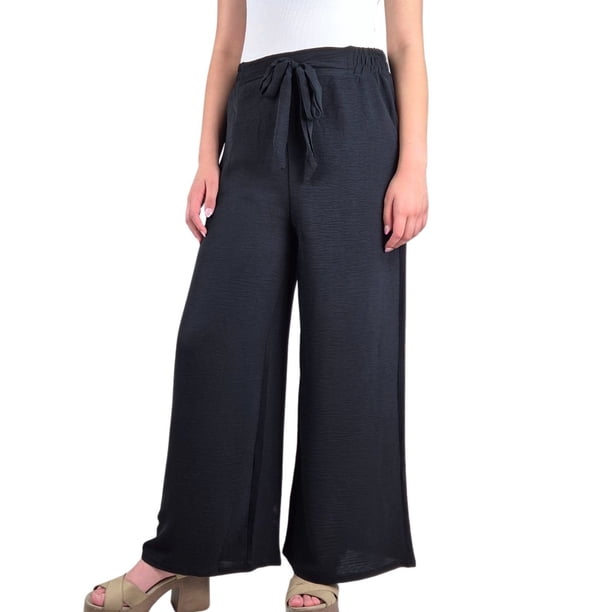 Pantalon Palazzo Mujer Tipo Lino Casual Semi Formal Tiro Alto 106