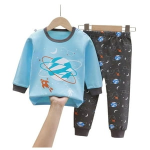 Kivara - Pijama Niño Manga Larga Algodon Infantil Azul 24