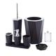 thumbnail image 1 of Taza De Cepillo De Dientes Y Dispensador De Jabón Y Jabonera Y Vaso Para Baño Negro, 1 of 5