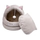 thumbnail image 1 of Lindo Nido De Gato Semi Cerrado Cama Para Dormir De Gato De Dibujos Animados Para Gatos Y Perros Pequeños S Gris, 1 of 5