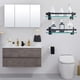 thumbnail image 2 of Estante de vidrio para baño AIJALY, vidrio templado de aluminio, 40 cm, negro, 2 of 6