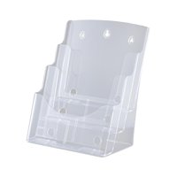 Ioensy - Portafolletos De Acrílico Transparente, Soporte Para Folletos, Estante Para Documentos, Menús, Folletos, Tamaño A4, 3 Niveles