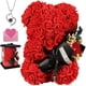 thumbnail image 1 of Oso de peluche floral Rose Bear K KYMAKE Forever Preserved Rosas, 1 of 9