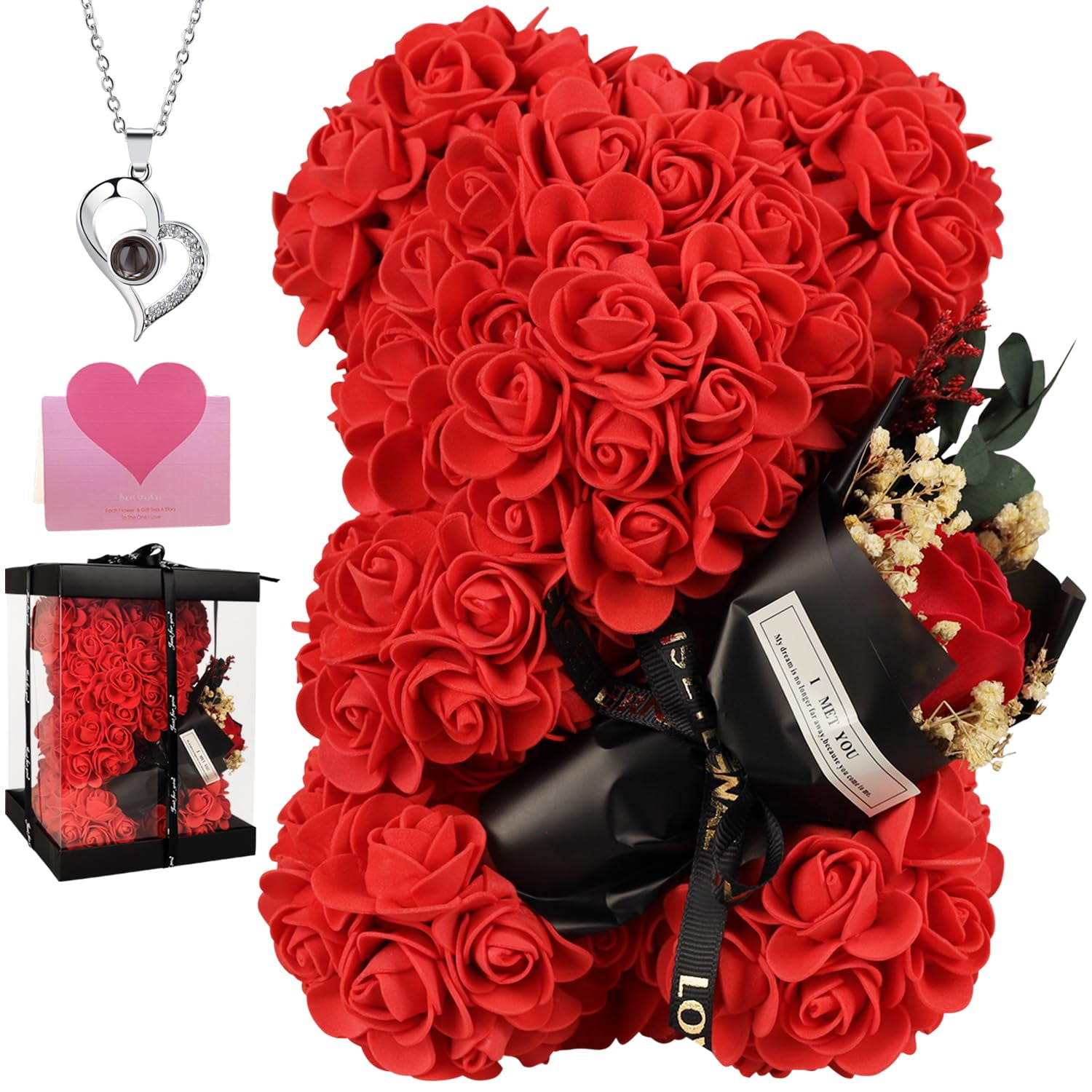 Oso De Peluche Floral Rose Bear K Kymake Forever Preserved Rosas