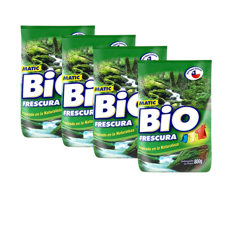 Proquim - Detergente En Polvo Bio 800 Gr Pack 4 Unidades