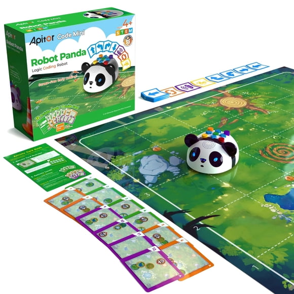 Robot de codificación Apitor Robot Panda con detección inteligente, 48 piezas