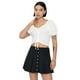 thumbnail image 1 of Blusa Mujer Crop Panal Manga Globo Blanco Corona, 1 of 5