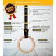 thumbnail image 4 of Anillos de gimnasia de madera con doble círculo, correas y accesorios, 4 of 6