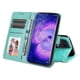 thumbnail image 4 of Funda tipo cartera FOXDOCK para OPPO Find X5 Pro , diseño girasol en relieve, cuero PU, cierre magnético, soporte y tarjetero, 4 of 5