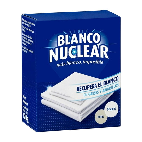 Quitamanchas Blanco Nuclear Sobres 6×120 g