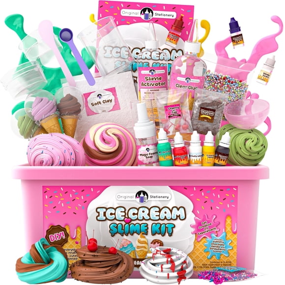 Helado de papelería original de Slime Kit para niñas